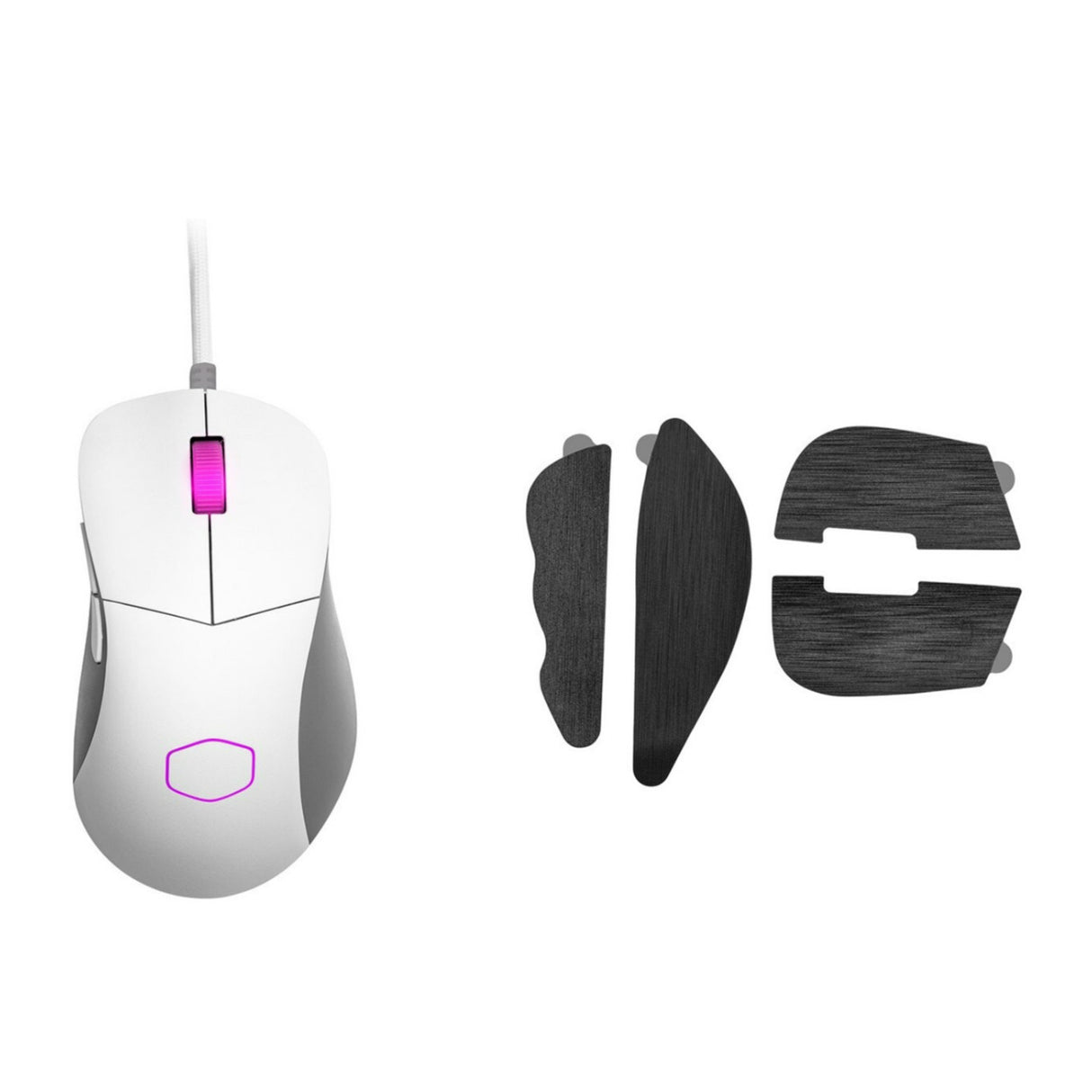 Cooler Master MM730 Ergonomic Design Gaming Mouse with 16,000 DPI Sensor, PTFE Feet (White)