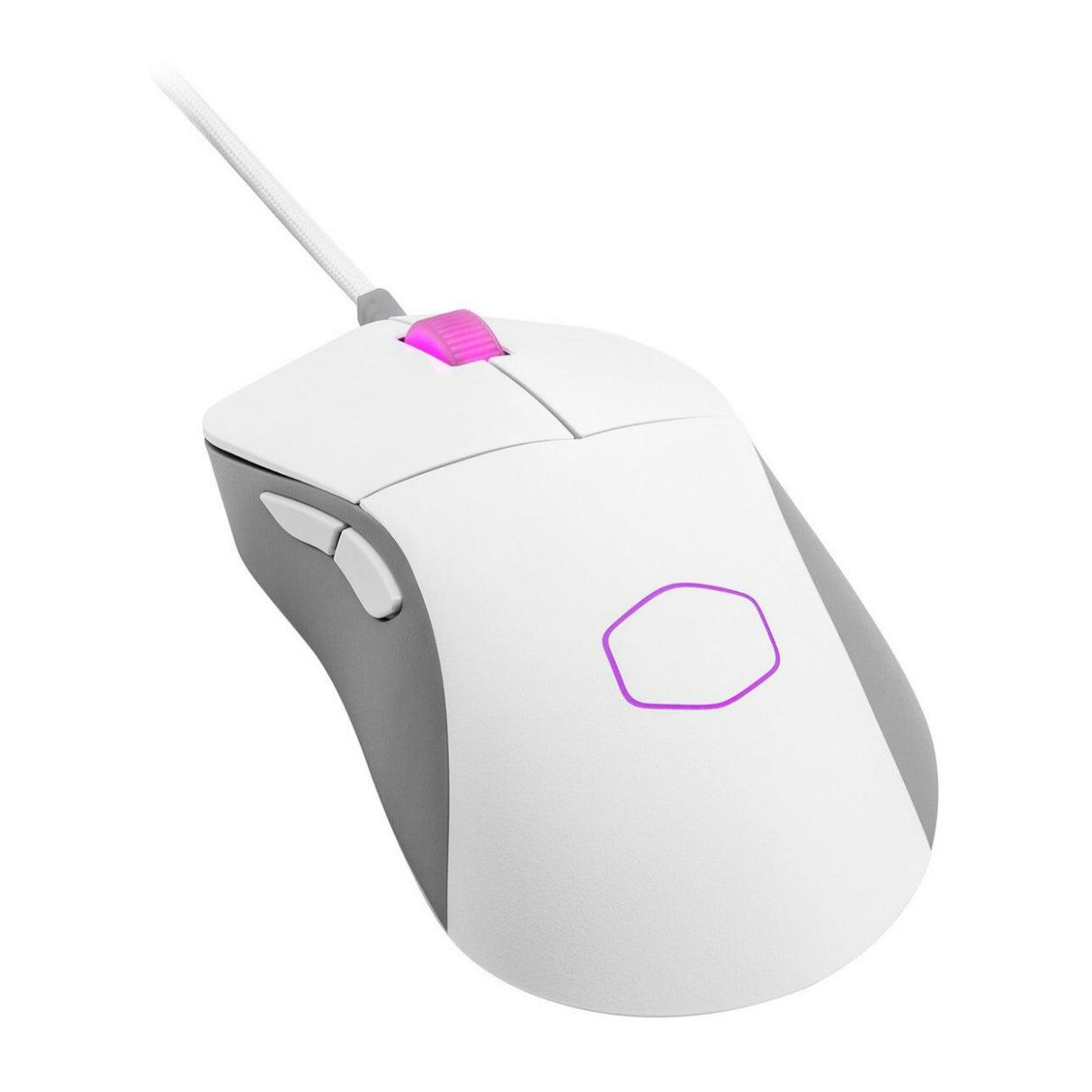Cooler Master MM730 Ergonomic Design Gaming Mouse with 16,000 DPI Sensor, PTFE Feet (White)