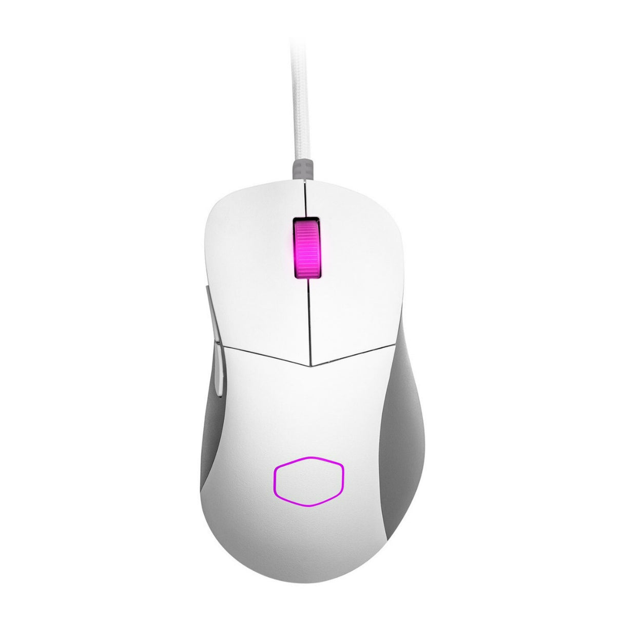 Cooler Master MM730 Ergonomic Design Gaming Mouse with 16,000 DPI Sensor, PTFE Feet (White)
