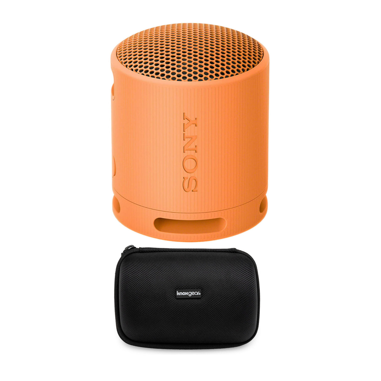 Sony SRS-XB100 Wireless Bluetooth Portable Lightweight Travel Speaker (Orange) with Case Bundle