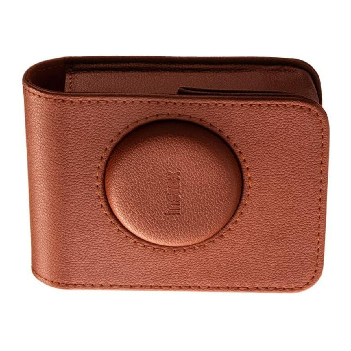 Fujifilm Instax Mini Evo Poly-Synthetic Leather Camera Case with Debossed Logo (Brown)