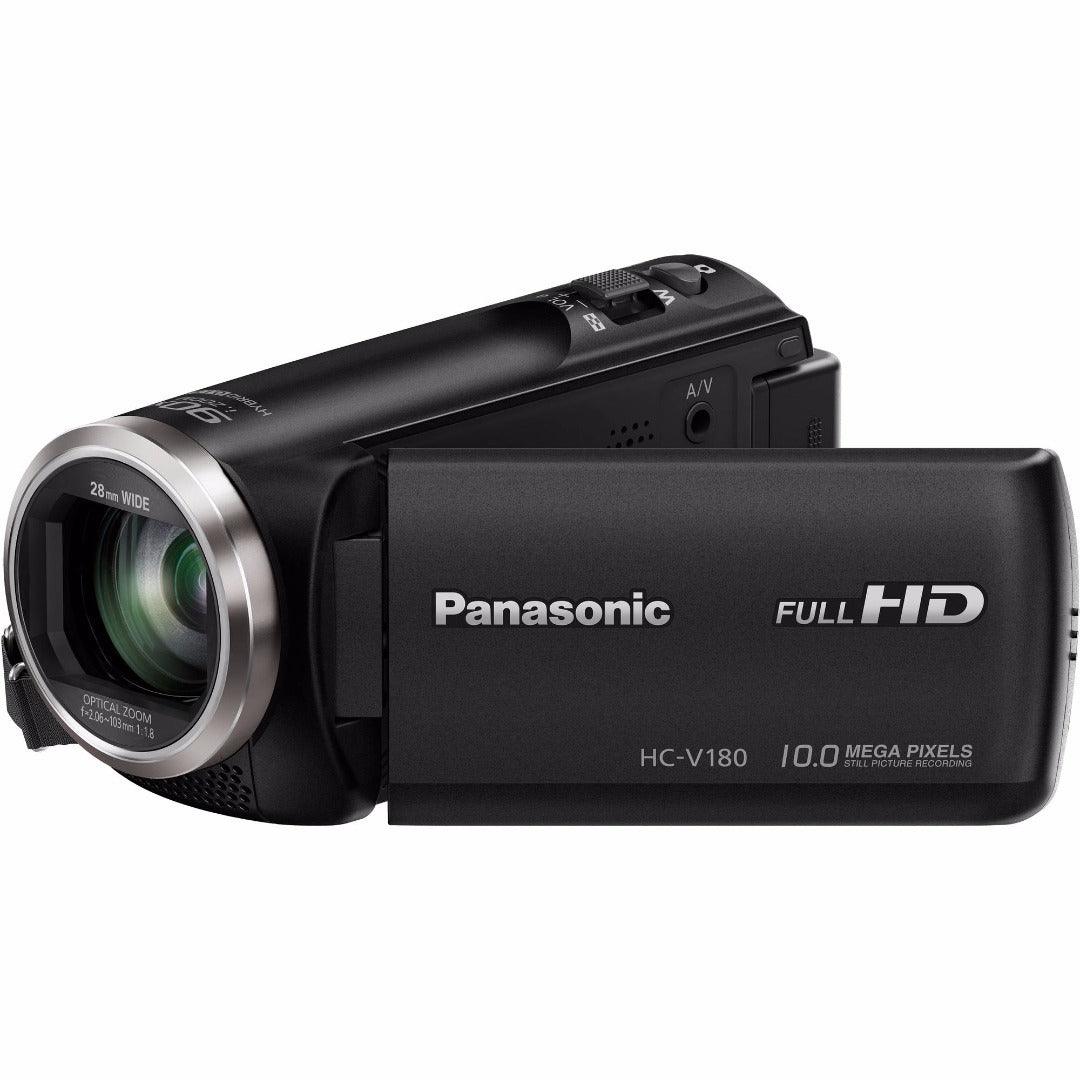 Panasonic V180 Full HD 1080p Camcorder with Panasonic Battery Charger Travel Pack for Camcorders