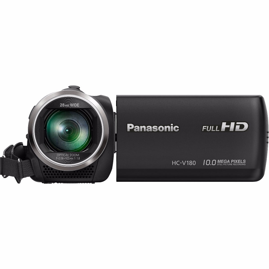 Panasonic V180 Full HD 1080p Camcorder with Panasonic Battery Charger Travel Pack for Camcorders