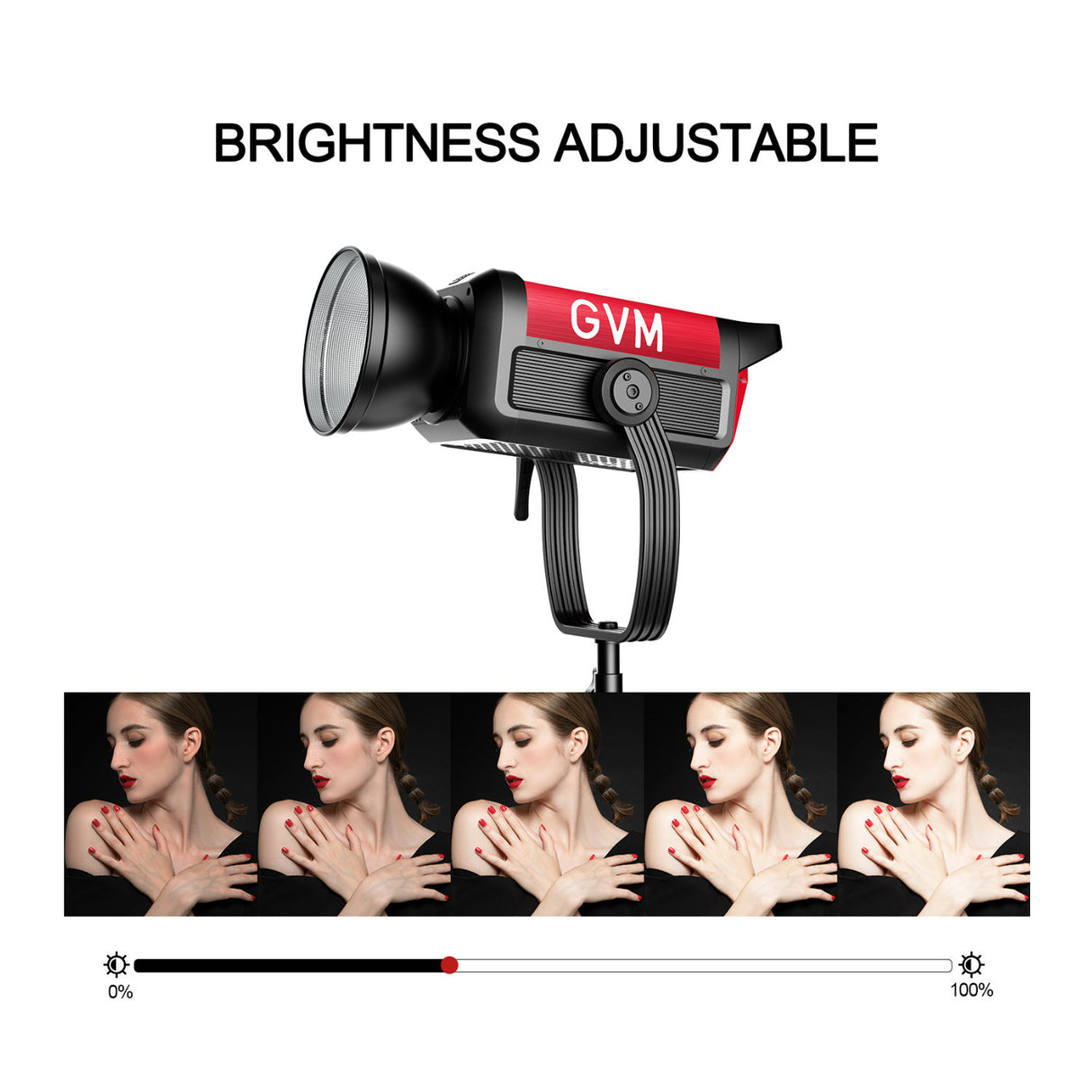 GVM PRO-SD650B 650W Bi-Color Monolight with 12 Light Effect Modes, V-Mount and Mesh Bluetooth