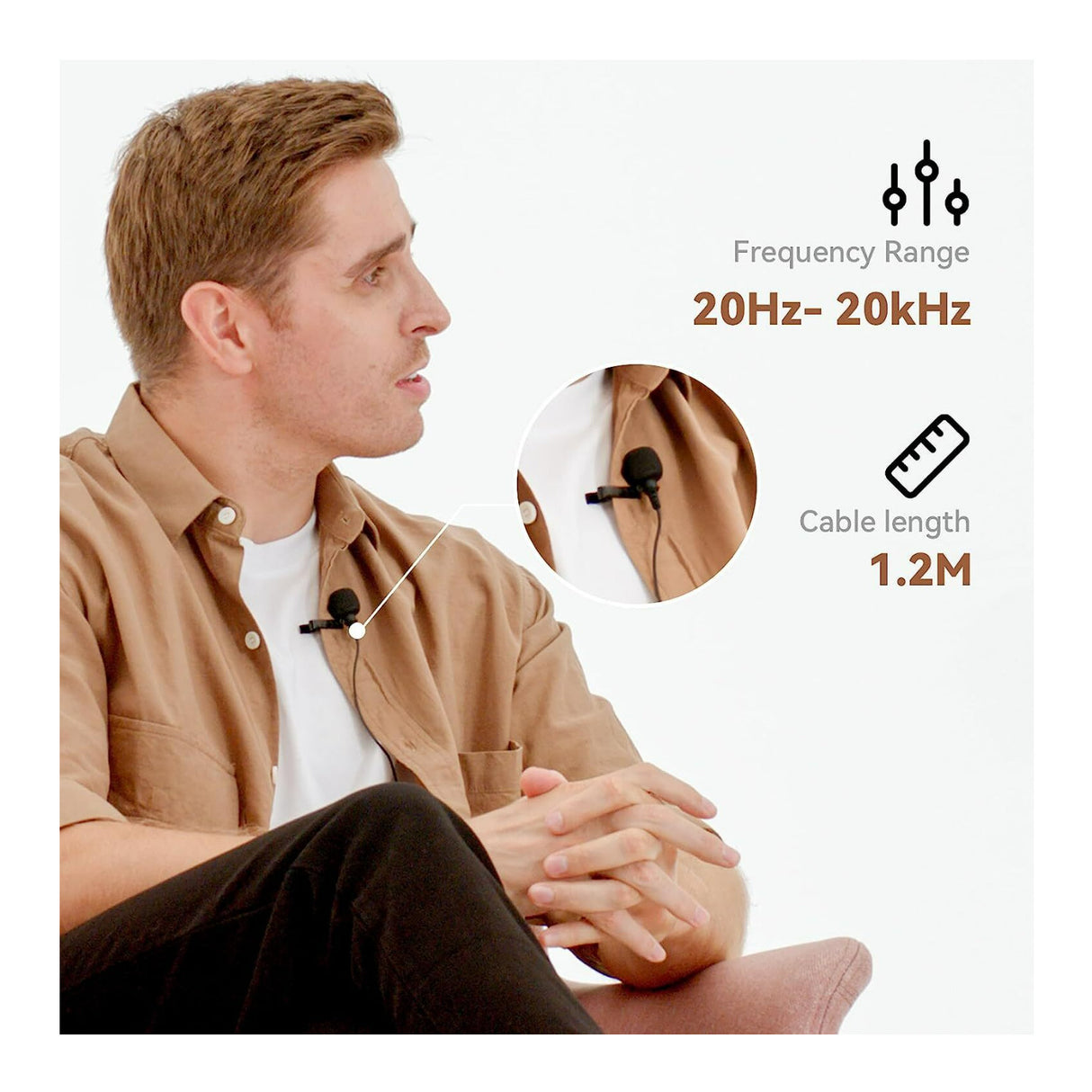 Hollyland Omnidirectional Lavalier Microphone for LARK MAX Mic System (Black)