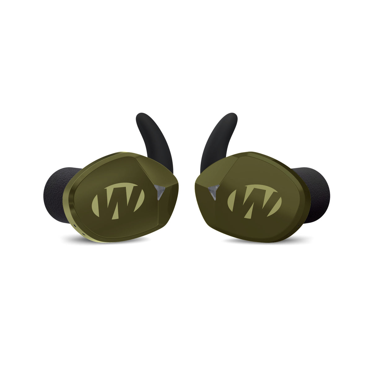 Walkers Silencer BT 2.0 Rechargeable Electronic Earbuds (Green) with Glasses