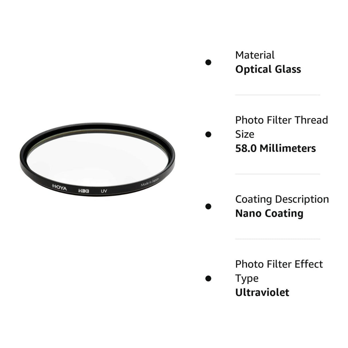 Hoya HD3 UV Light Protector Made with Lightweight and AircraftGrade Frame