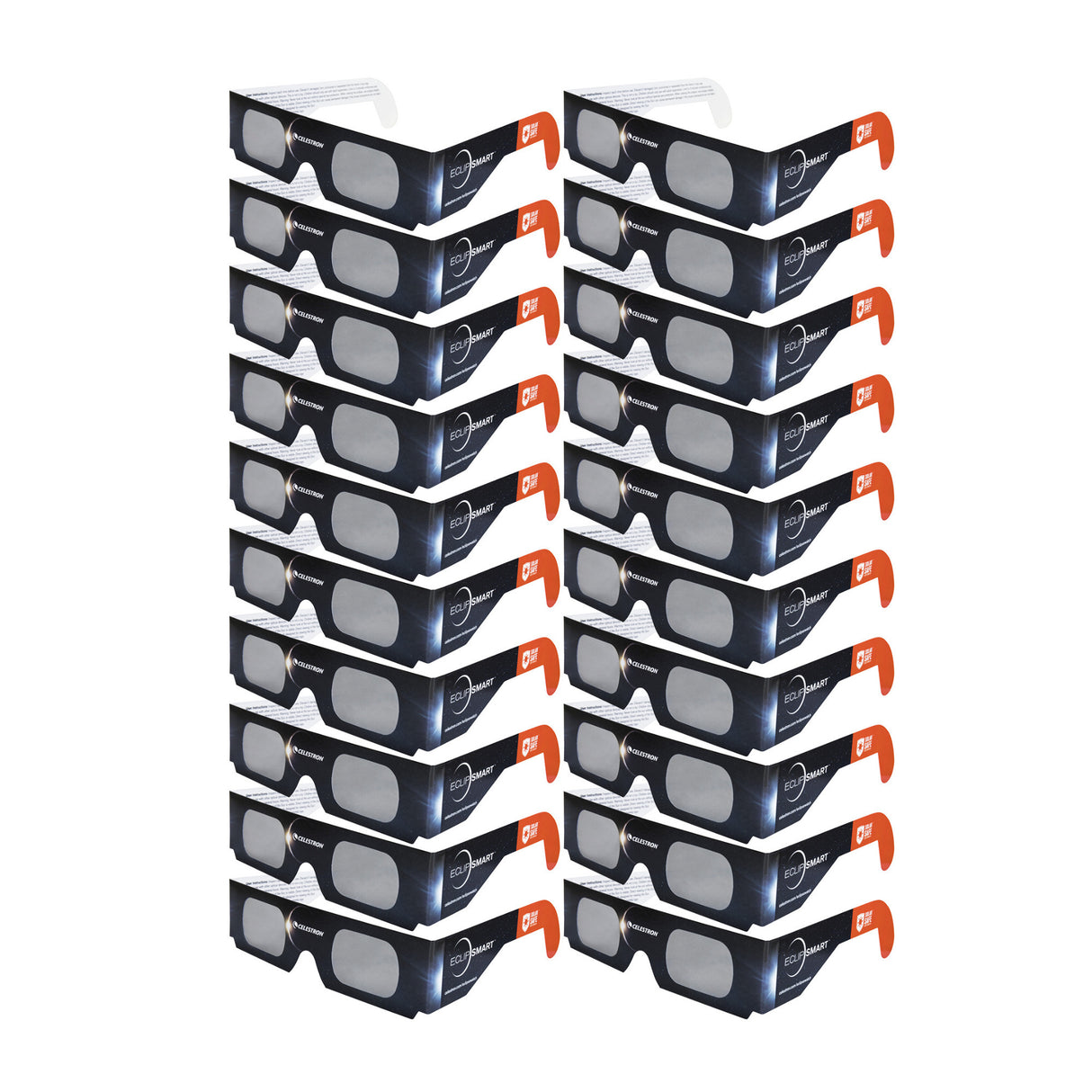 Celestron EclipSmart Safe Filter Eclipse Glasses ISO 12312-2:2015 (E) (20-Pack)