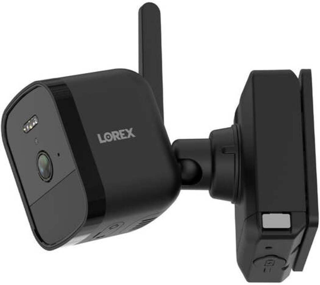 Lorex 4K Spotlight Outdoor Battery Security Camera with Color Night Vision (Add-On, Black)