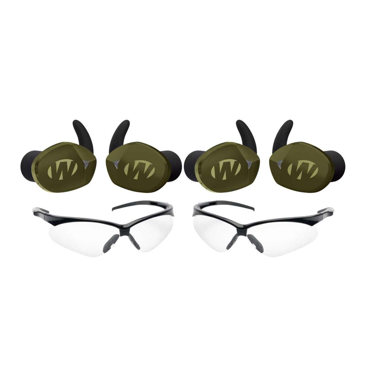 Walkers Silencer BT 2.0 Rechargeable Electronic Earbuds (Green) Bundle (2-Pack)