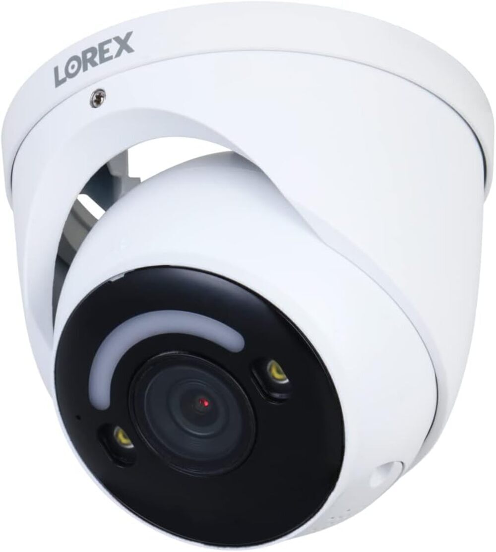Lorex 4K Smart Security Lighting Deterrence Dome AI PoE IP Wired Camera with CNV (White)