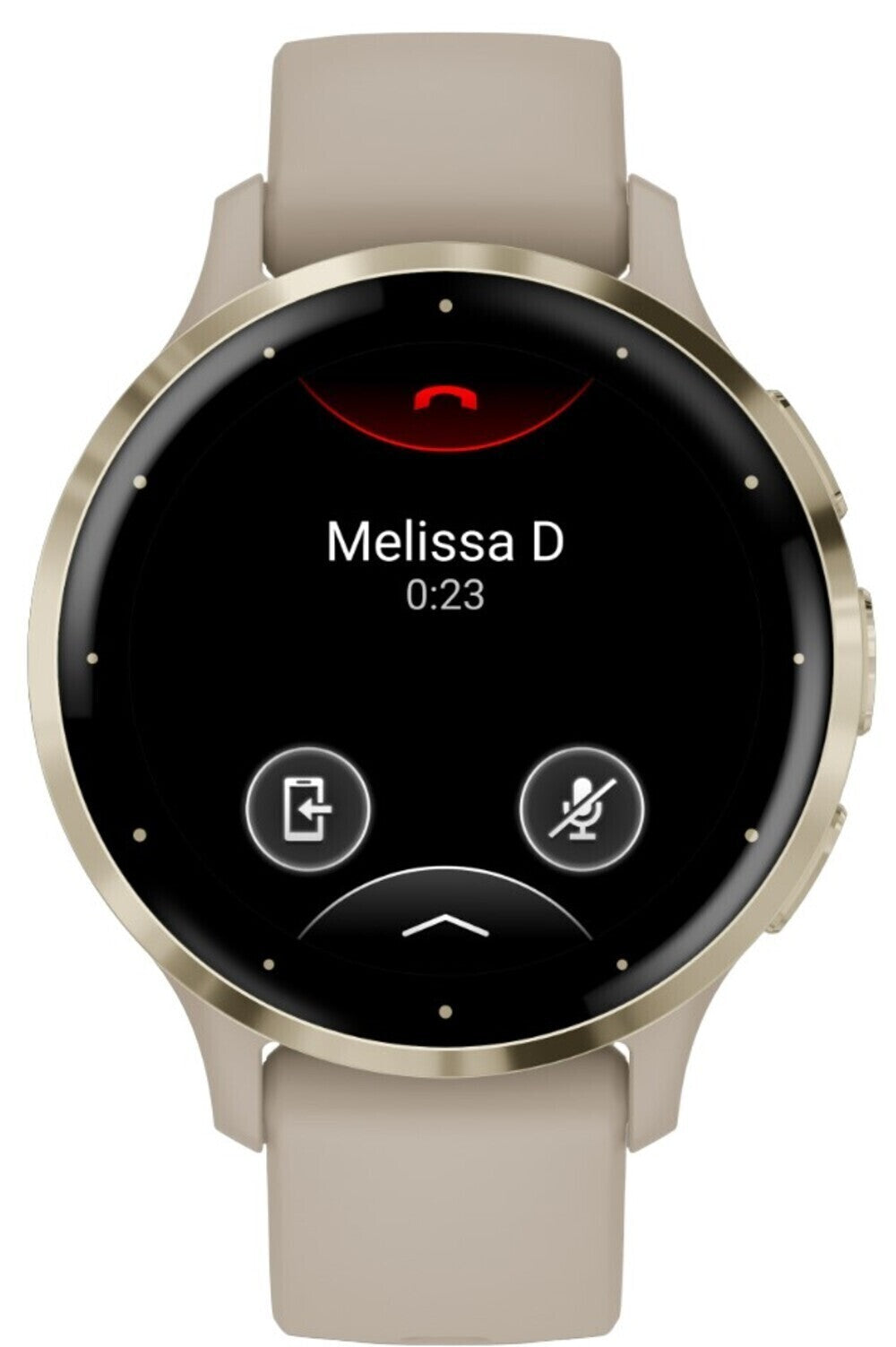 Garmin Venu 3S Soft Gold SS Bezel Smart Watch with 41mm French Gray Case and Silicone Band