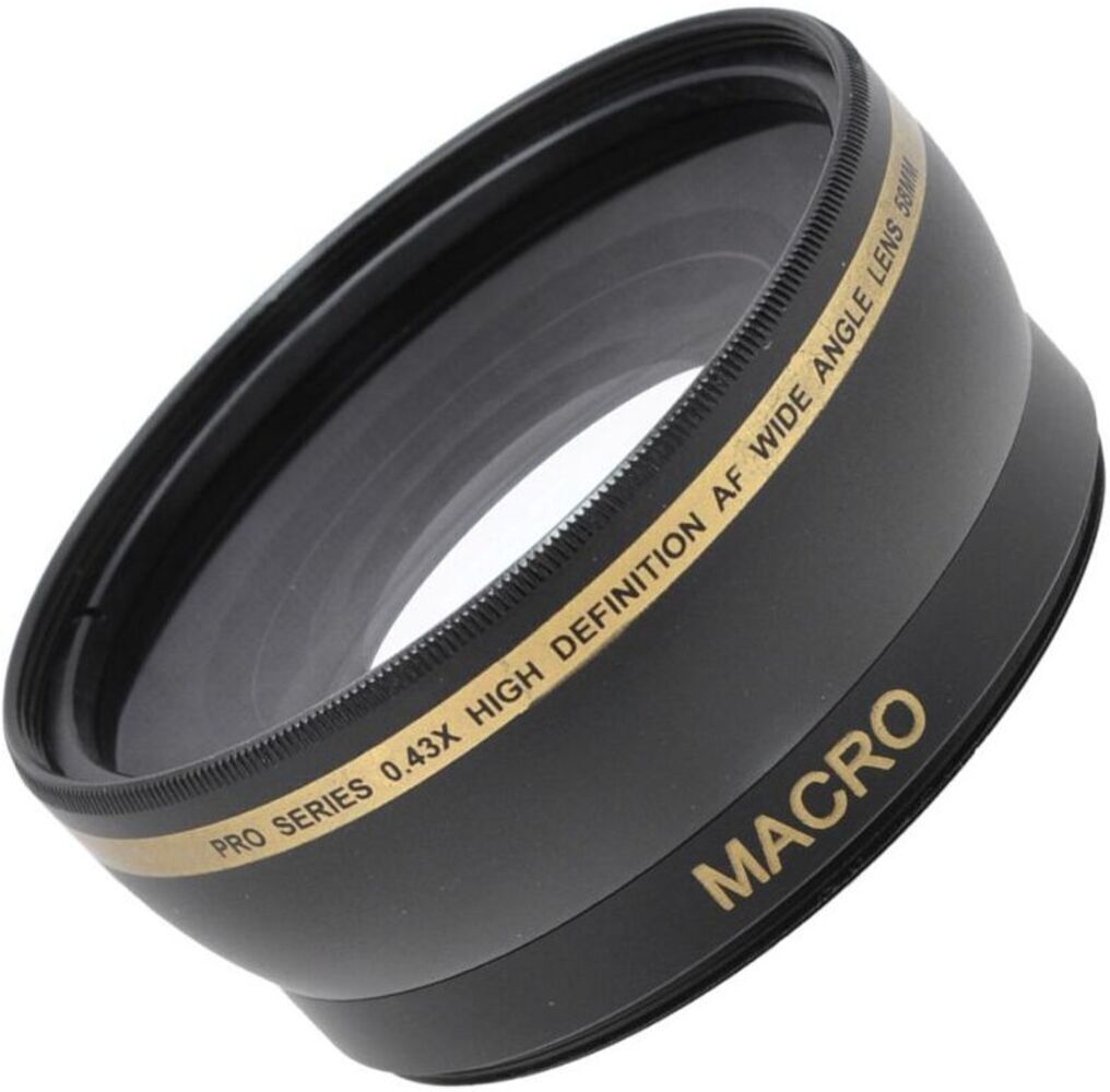 iZONIX Pro Series 58mm 0.43x High Definition AF Wide Angle Lens with Multi-Coated High Quality Glass