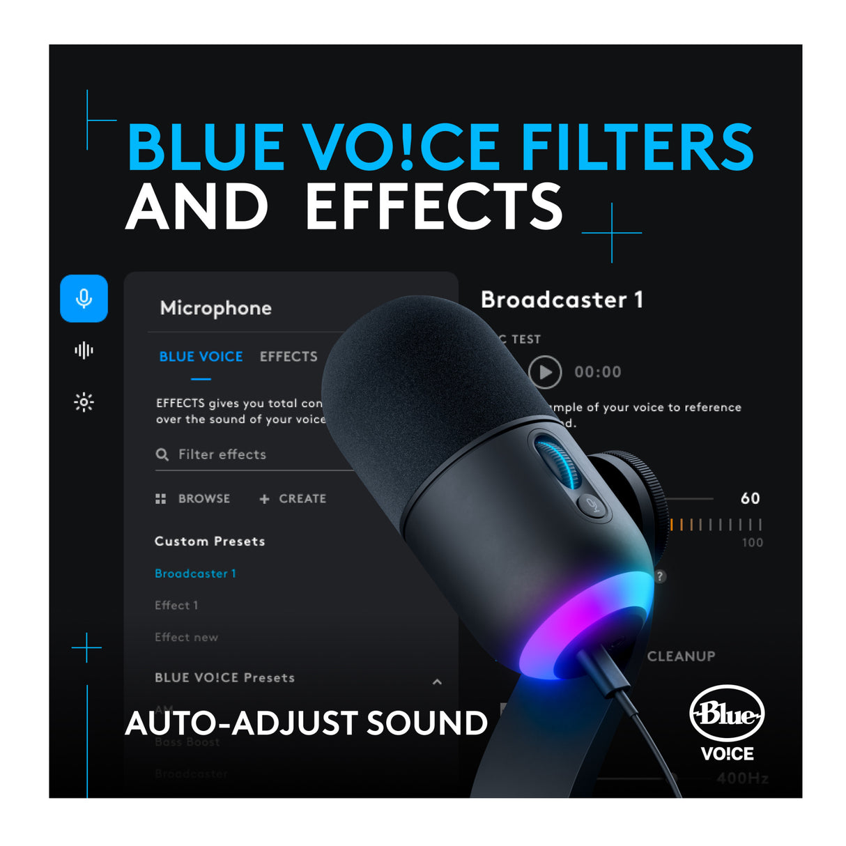 Logitech Yeti GX RGB LIGHTSYNC-Powered Gaming Microphone (Black)