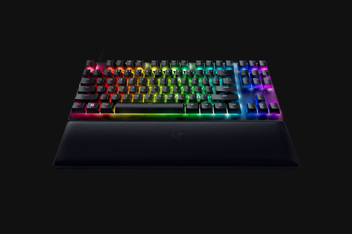 Razer Huntsman V2 Tenkeyless Red Linear Optical Switch US Layout Acoustics Gaming Keyboard (Black)