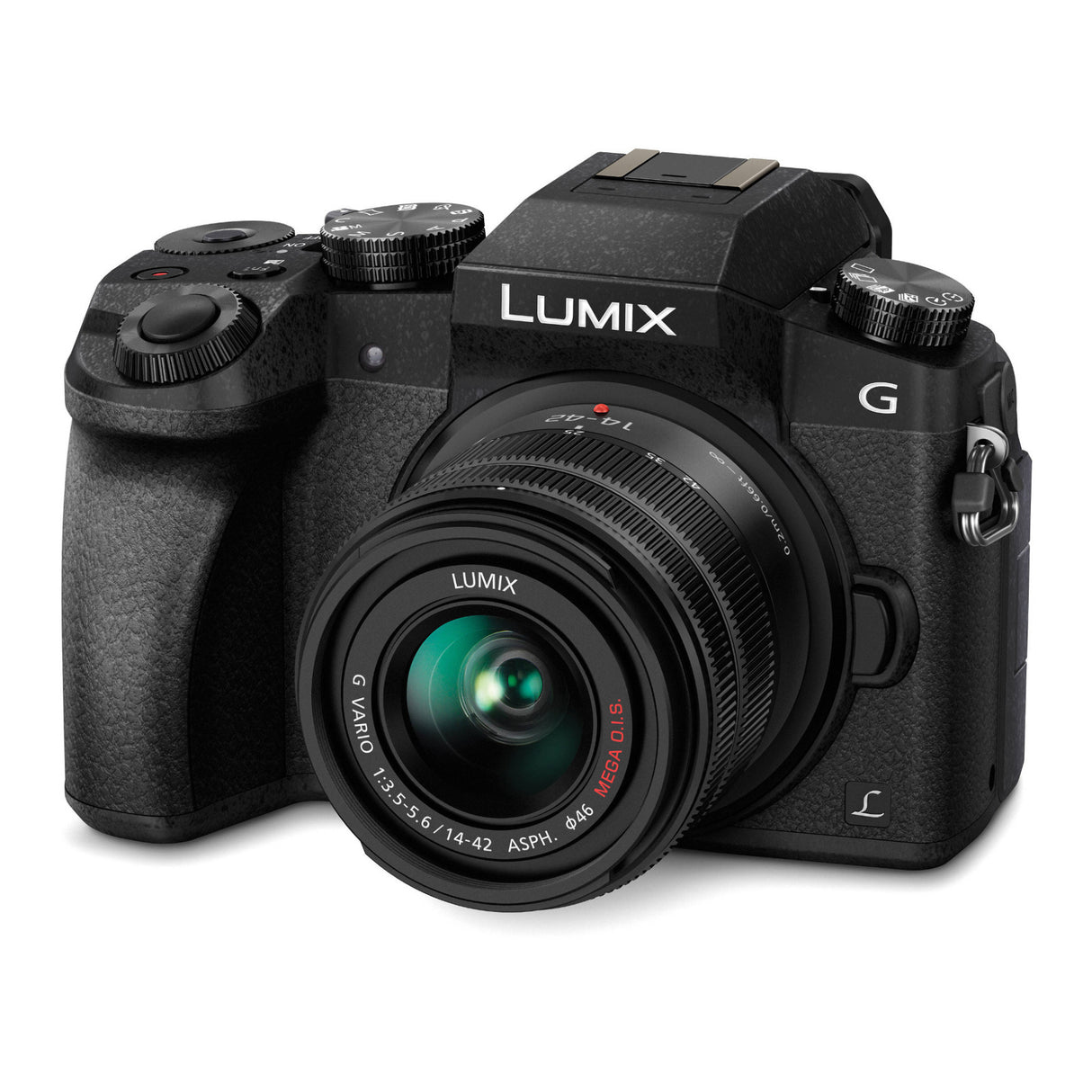 Panasonic LUMIX G7 Mirrorless Camera with 14-42mm f/3.5-5.6 Lens (Black) with 64 SD Memory Card and Accessory Bundle
