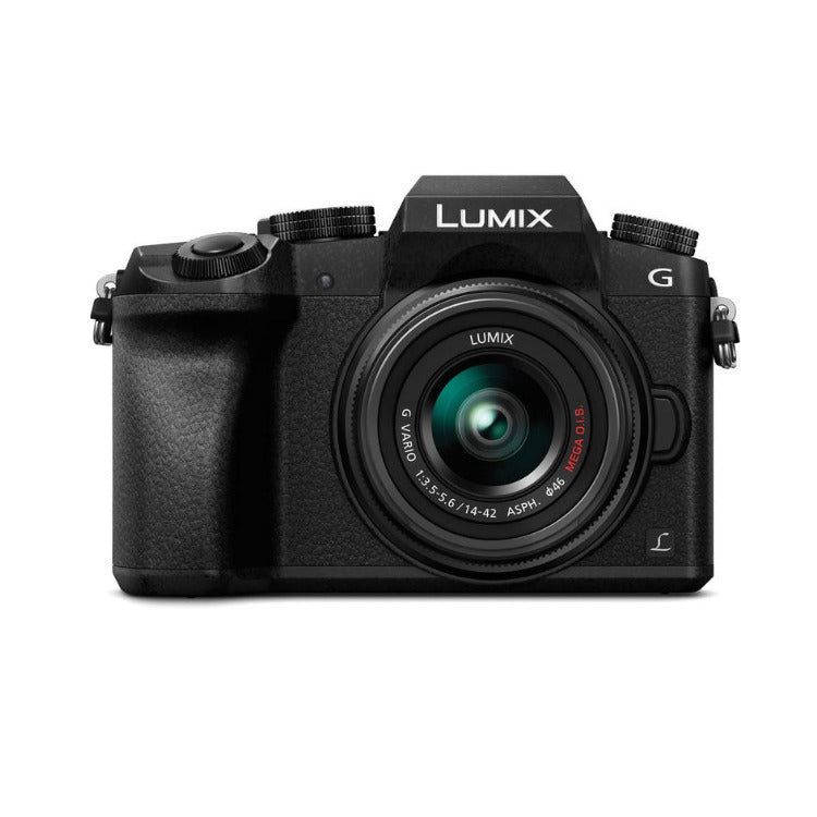 Panasonic LUMIX G7 Mirrorless Camera with 14-42mm Lens, 128GB SD Card and Accessories Bundle