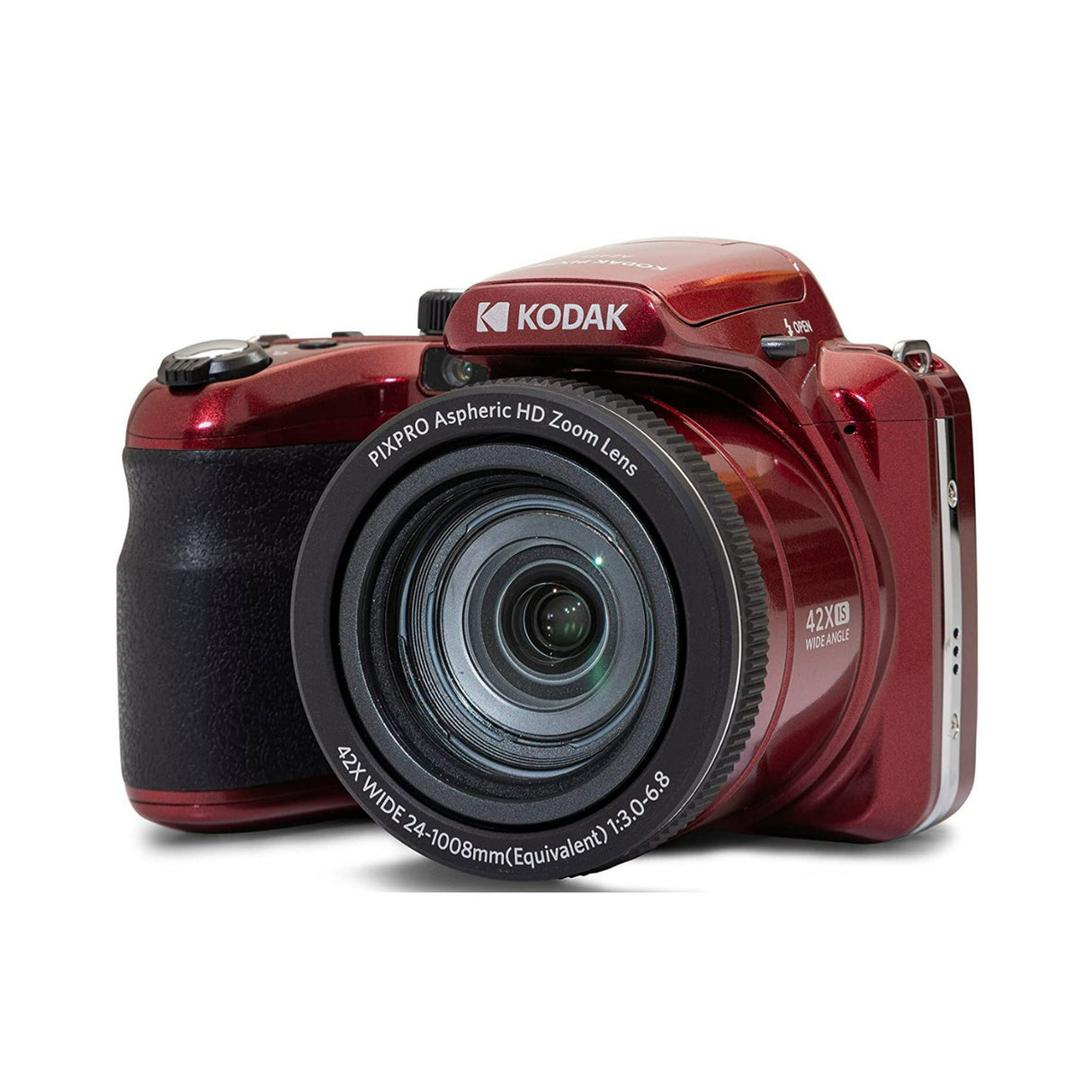 Kodak PIXPRO AZ425 Astro Zoom Camera (Red) with 32GB Card and Rechargeable Battery and Charger Kit