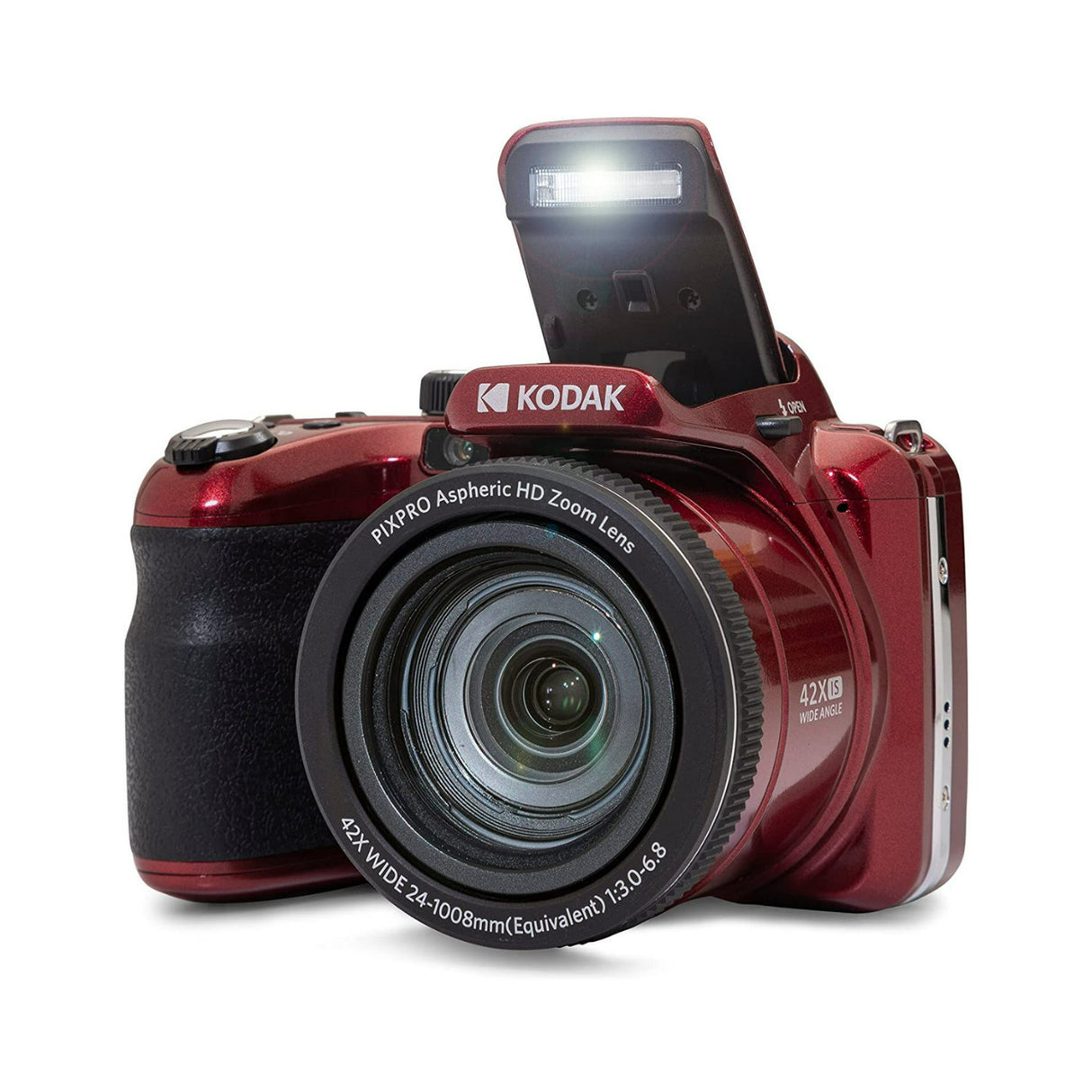 Kodak PIXPRO AZ425 Astro Zoom 20MP Digital Camera (Red) with 32GB Card and Camera Case
