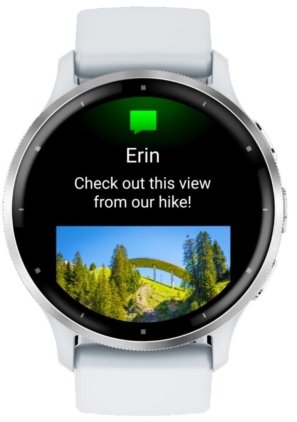 Garmin Venu 3 Smartwatch (Silver/Whitestone) with Charging Stand and Port Plugs