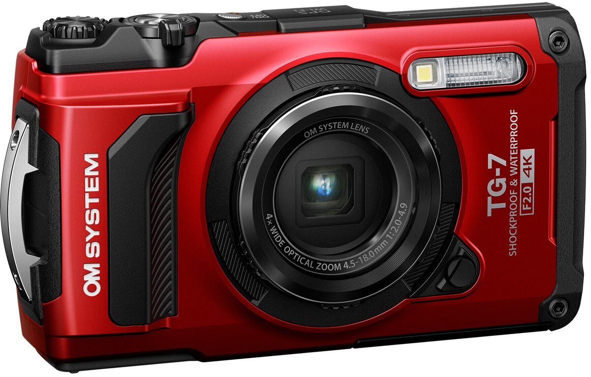 Olympus Tough TG-7 12 Megapixel Digital Camera with F2.0 Lens and TruePic VIII Image Processor (Red)