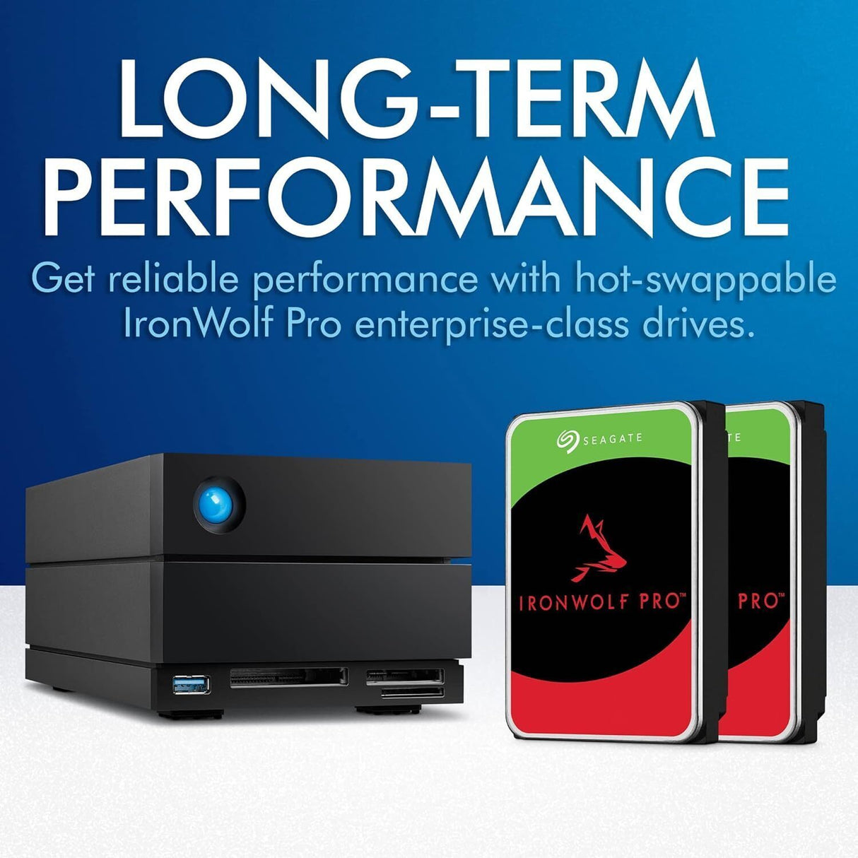 LaCie 2big Dock with Thunderbolt 3, USB 3.2, CFexpress Type B, CFast 2.0, and SD Card Slots (40TB)