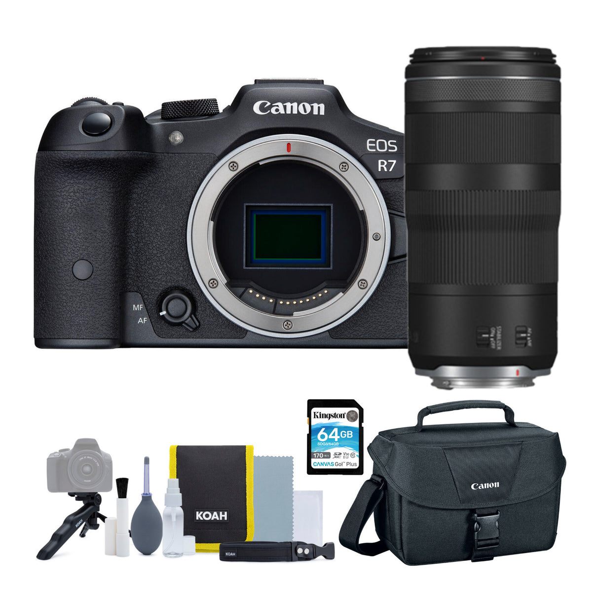Canon EOS R7 Mirrorless Camera with RF 100-400mm f/5.6-8 IS USM Lens Bundle