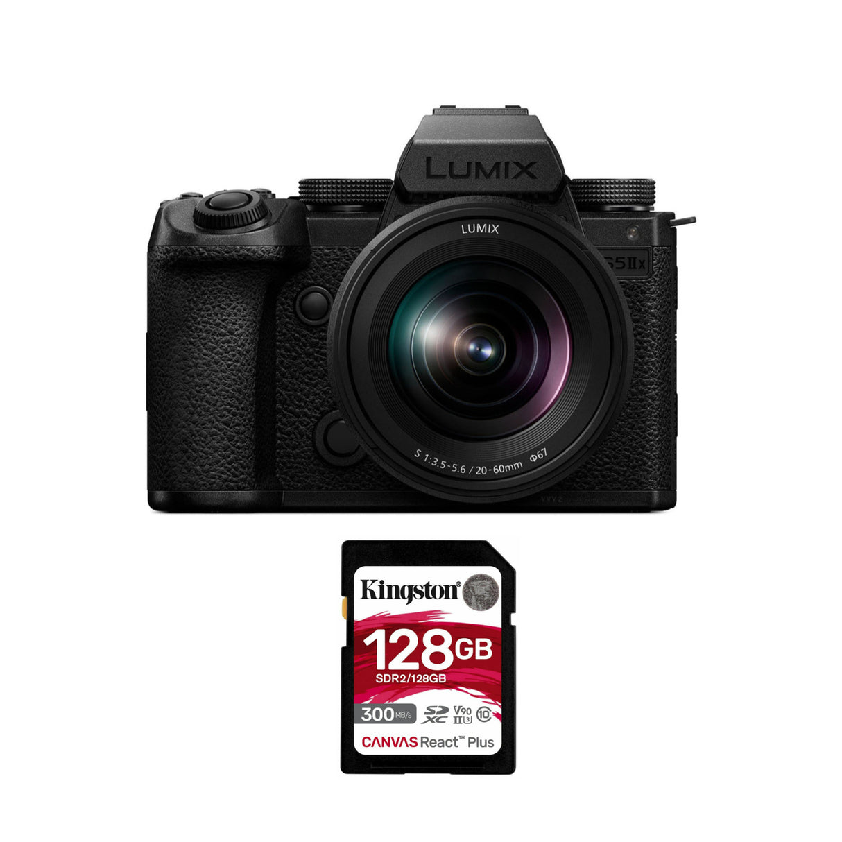 Panasonic Lumix S5 IIX Mirrorless Camera with 20-60mm Lens & 128GB SD Card Bundle