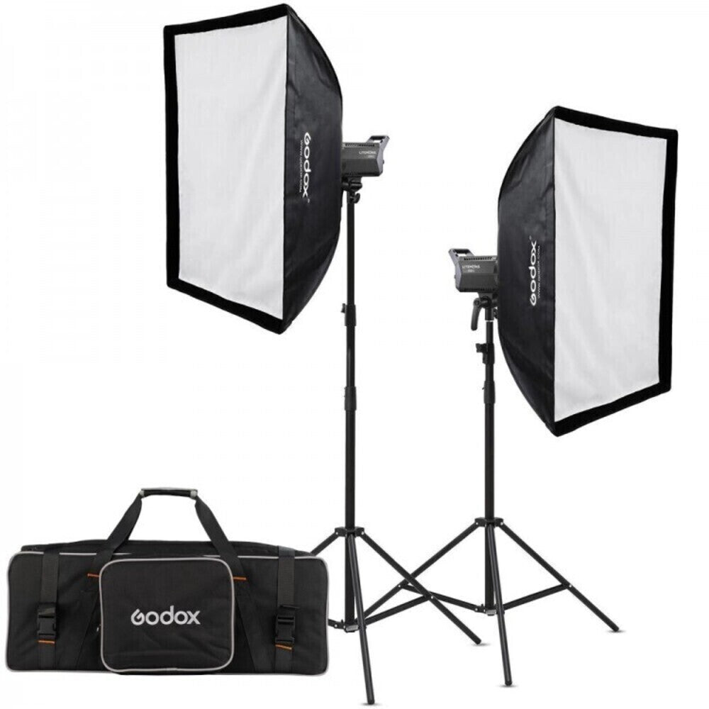 Godox 2-Light Kit Litemons LA150D Daylight LED K2 with Accessories and Godox Light App Support