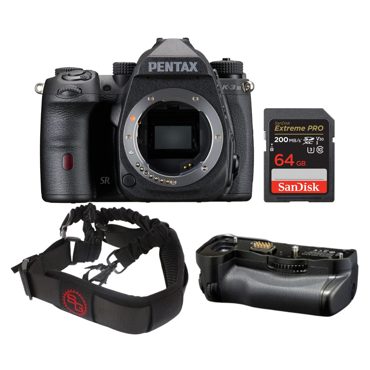 Pentax K-3 Mark III 25MP Monochrome Camera Body 4K Video, and High ISO Capability Bundle