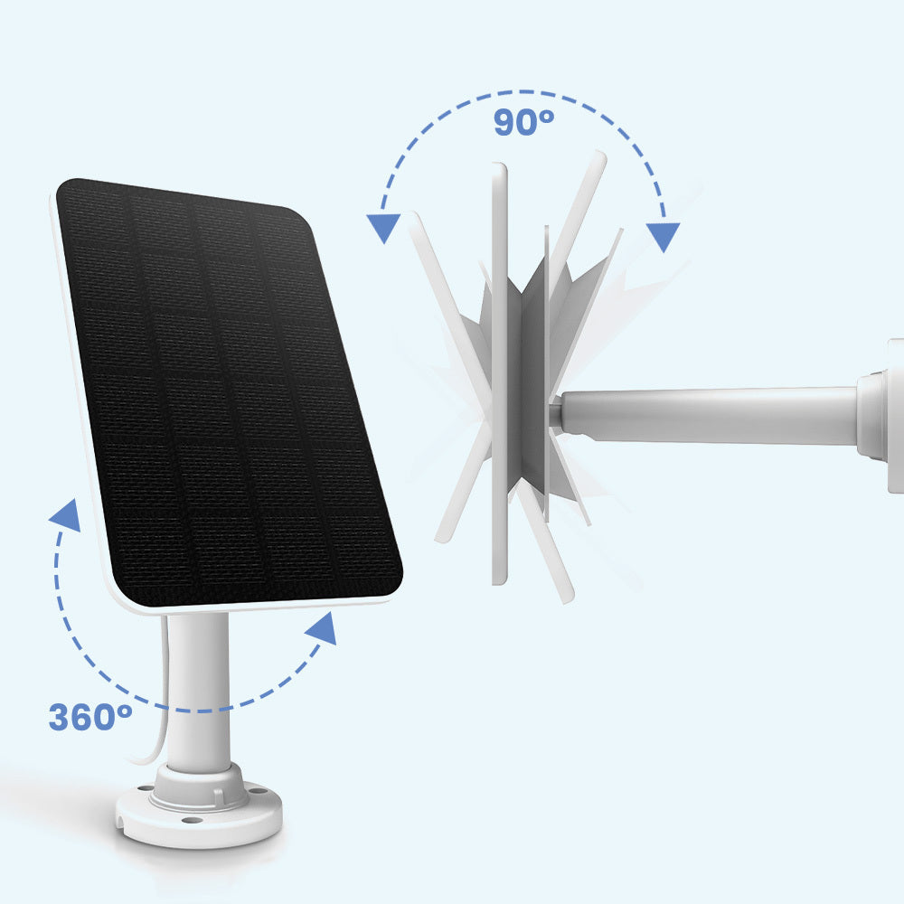 Lorex Solar Panel for Battery-Operated Cameras with 360-Degree Adjustable Wall Mount Bracket