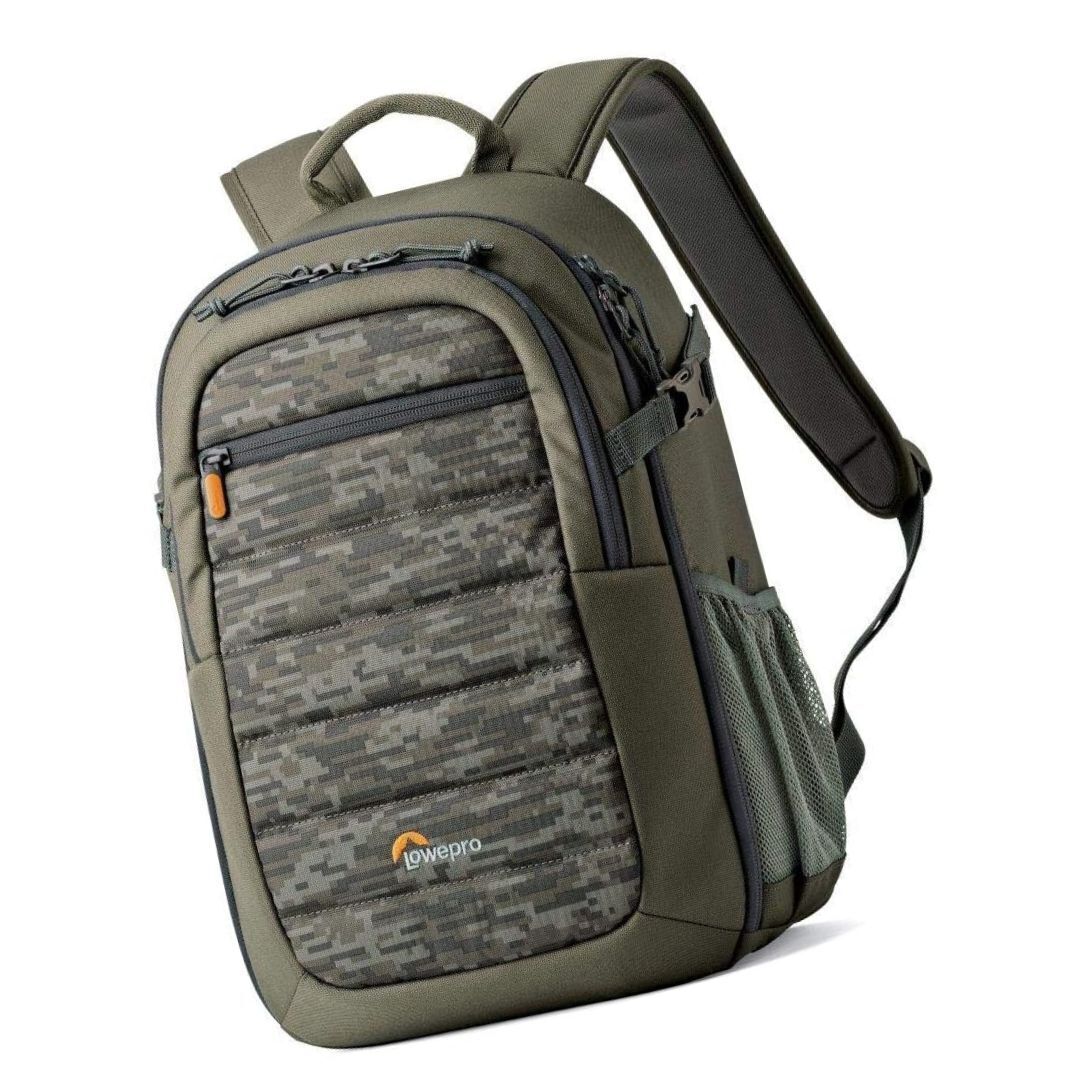 Lowepro Tahoe BP 150 Backpack with Mica-Pixel Camo and Extra Compartments for Gear Storage (Green)
