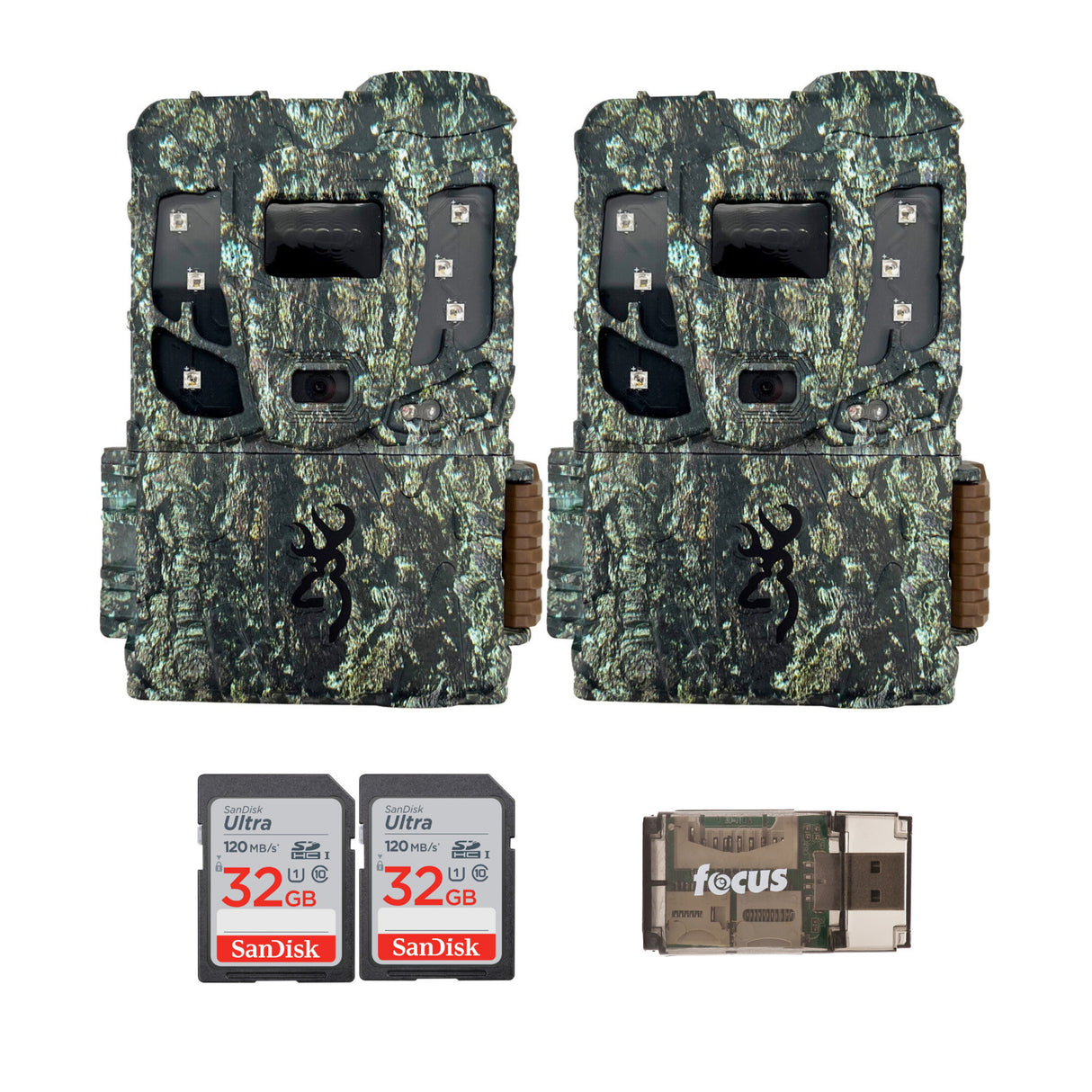 Browning 2PK Pro Scout Max Extreme HD Cellular Trail Camera with 32GB SD Memory, and Card Reader