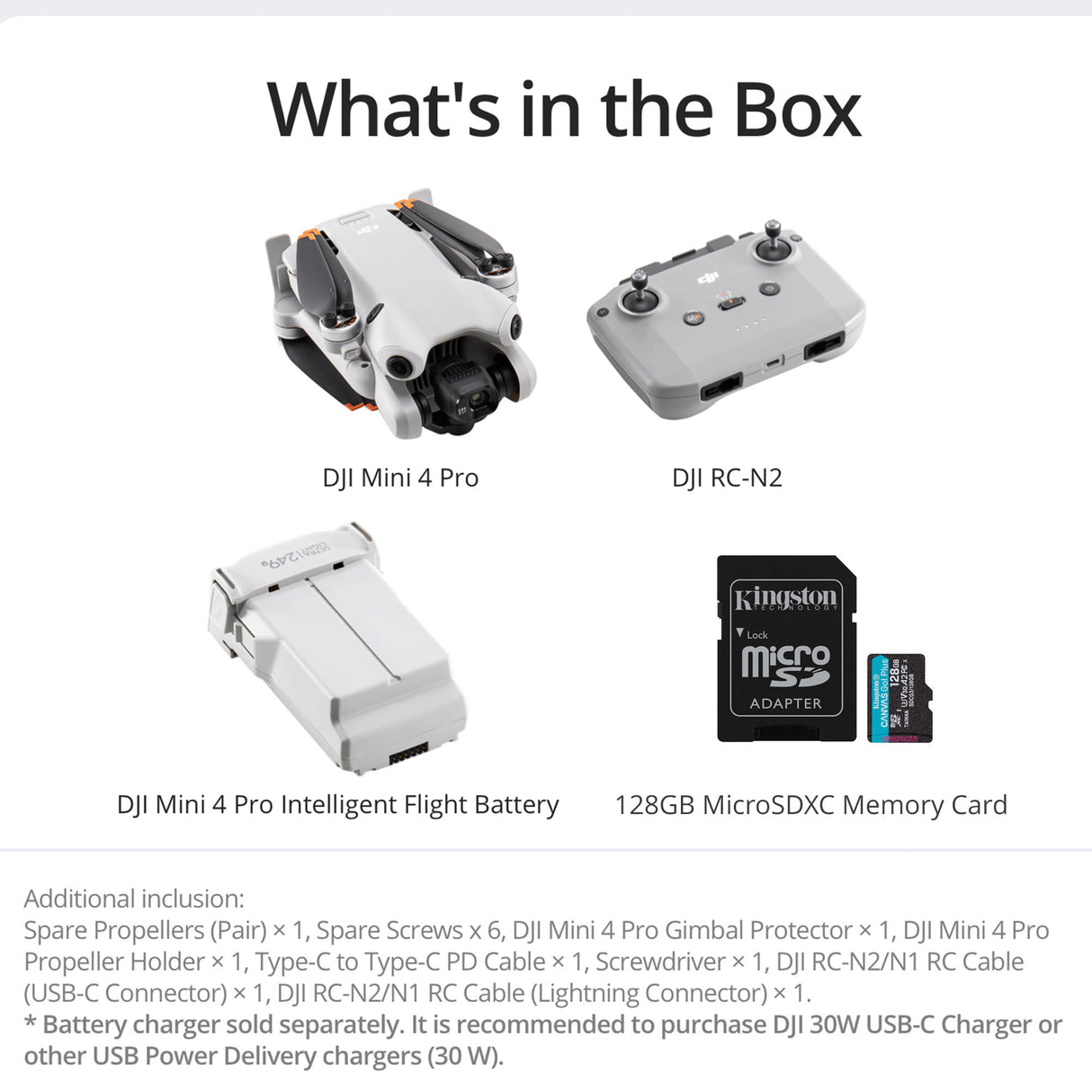 DJI Mini 4 Pro Drone with 128GB Card- Lightweight and Foldable Mini Camera Drone with 4K HDR Video