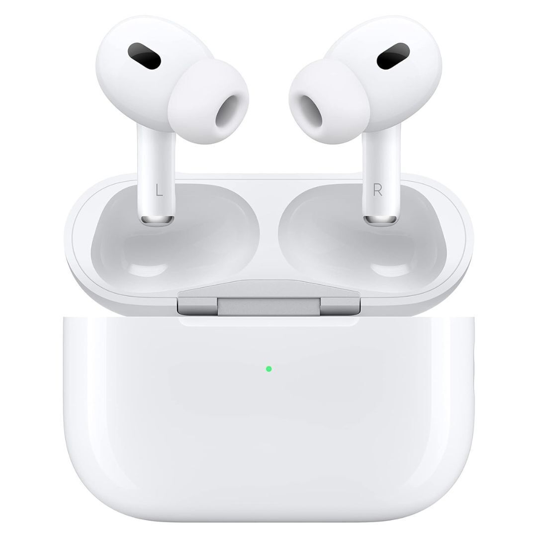 Apple AirPods Pro (2nd Generation) Wireless Ear Buds with USB-C Charging and Adaptive Audio (White)
