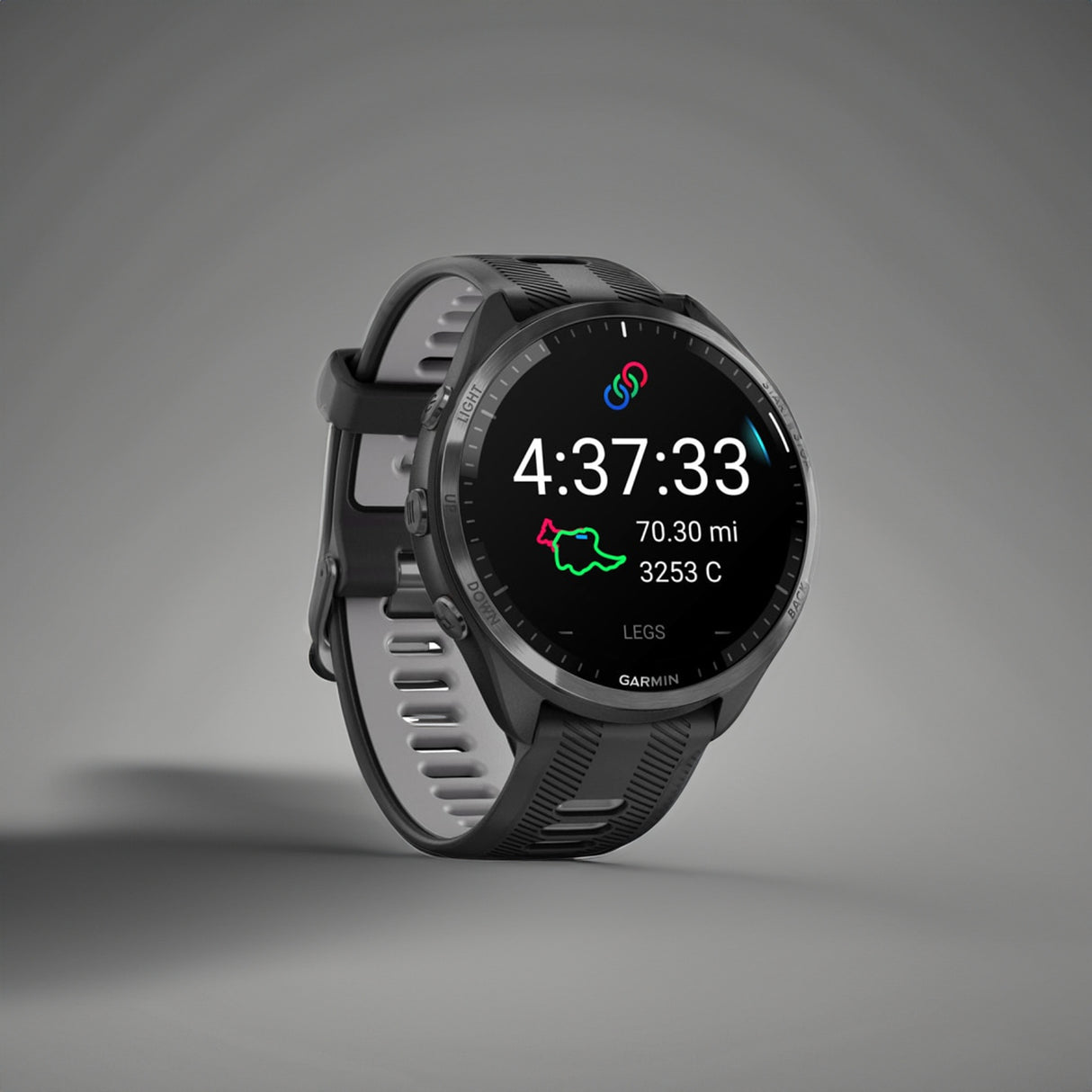 Garmin Forerunner 965 GPS 1.4-Inch Display Titanium Bezel Made Running Smartwatch(Black/Powder Gray)