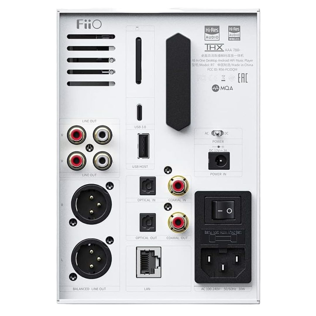 FiiO R7 Snapdragon 660, Android 10, HiFi Streaming Music Player with Bluetooth and Dual USB (White)