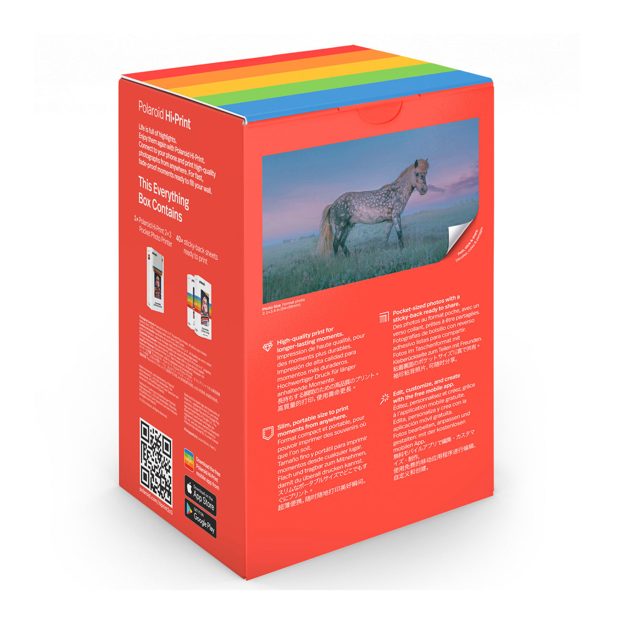 Polaroid Originals Hi-Print 2x3 Inch Pocket Printer with 3 Back Paper and Album