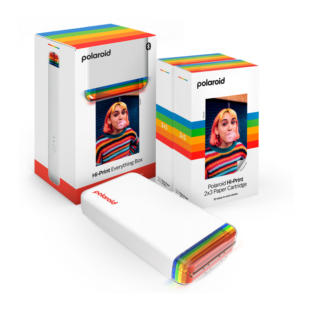 Polaroid Originals Hi-Print 2x3 Inch Pocket Printer with 3 Back Paper and Album