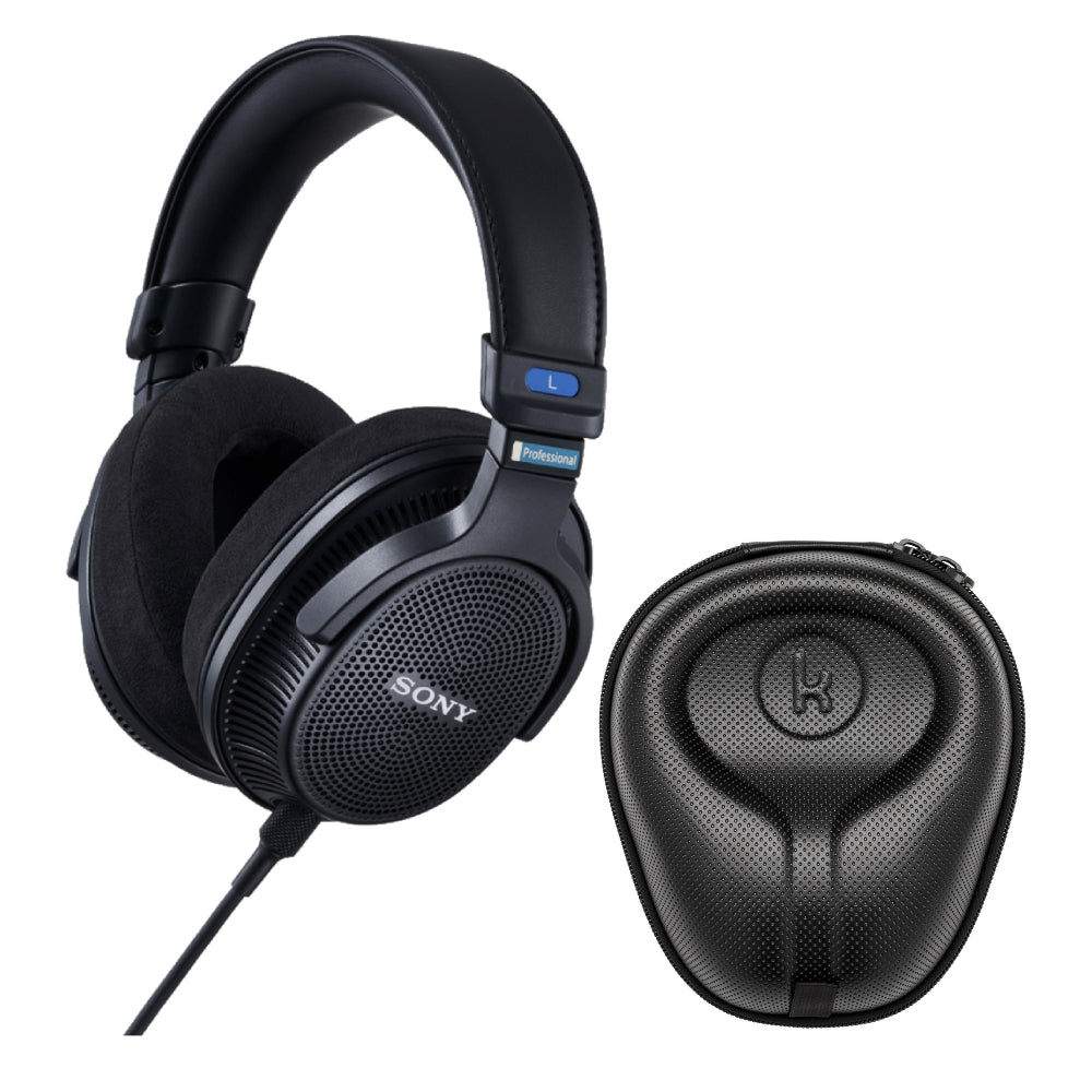 Sony MDR-MV1 Open-Back Reference Monitor Headphones with Hard Shell Case bundle
