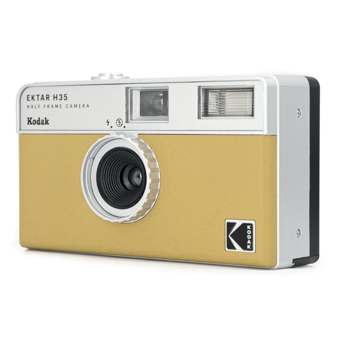 Kodak Ektar H35 Half Frame Film Camera with Built-In Flash and Lightweight Body (Sand)