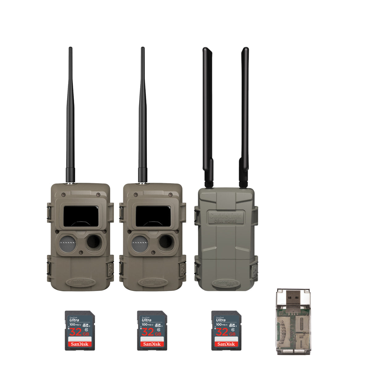 Cuddeback CuddeLink Wireless 3rd Gen Trail Cameras with Cell Home Trail Camera Bundle (2-Pack)