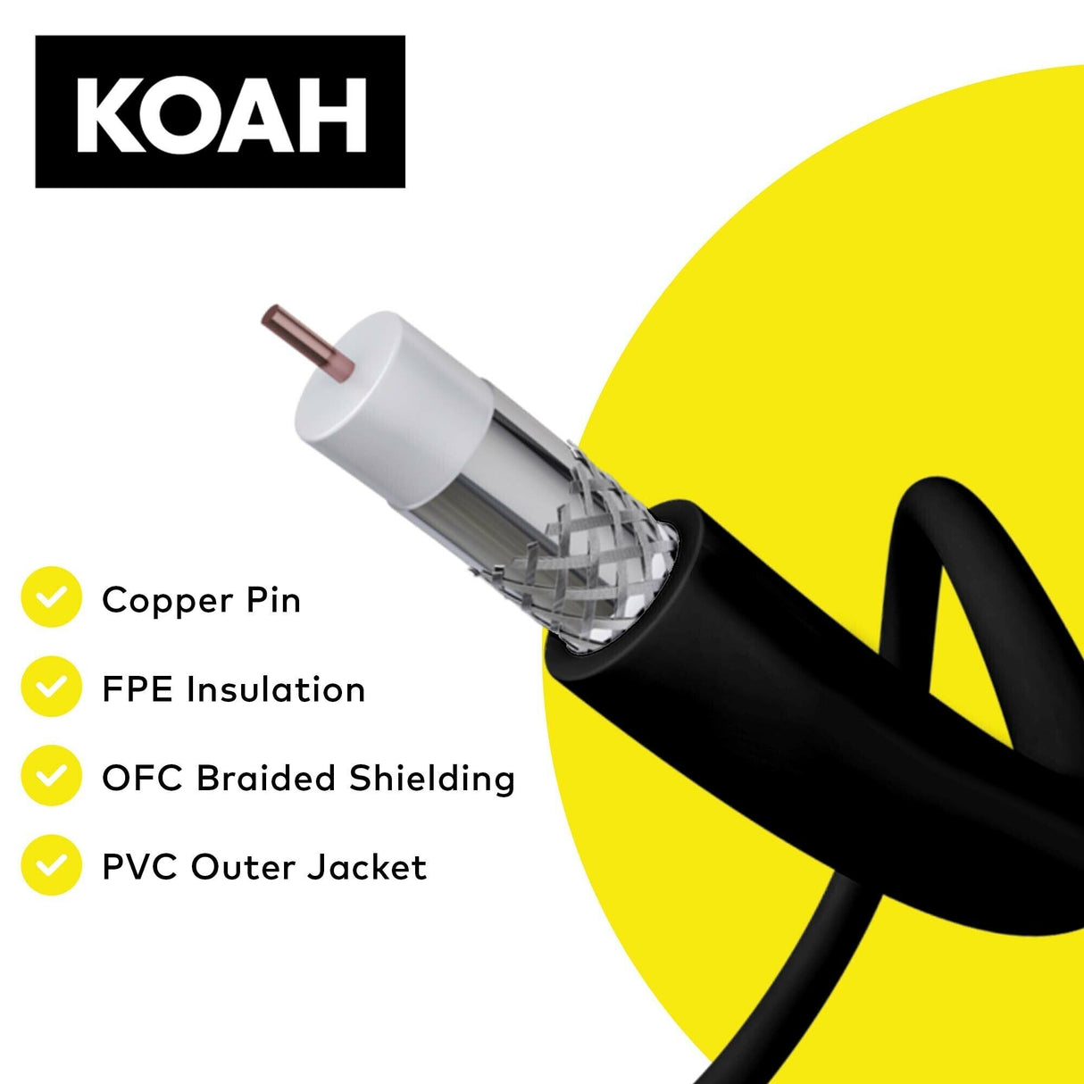 Koah Pro 25-Feet SDI Video Cable (BNC to BNC)