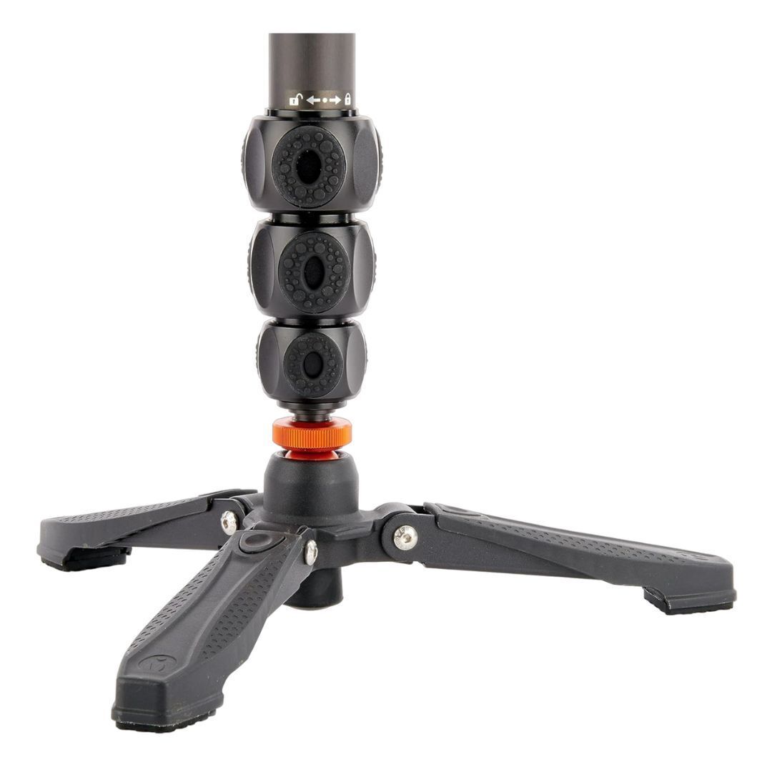 3 Legged Thing Legends Lance 4-Section Carbon Fiber Monopod with DocZ Foot Stabilizer Kit (Darkness)