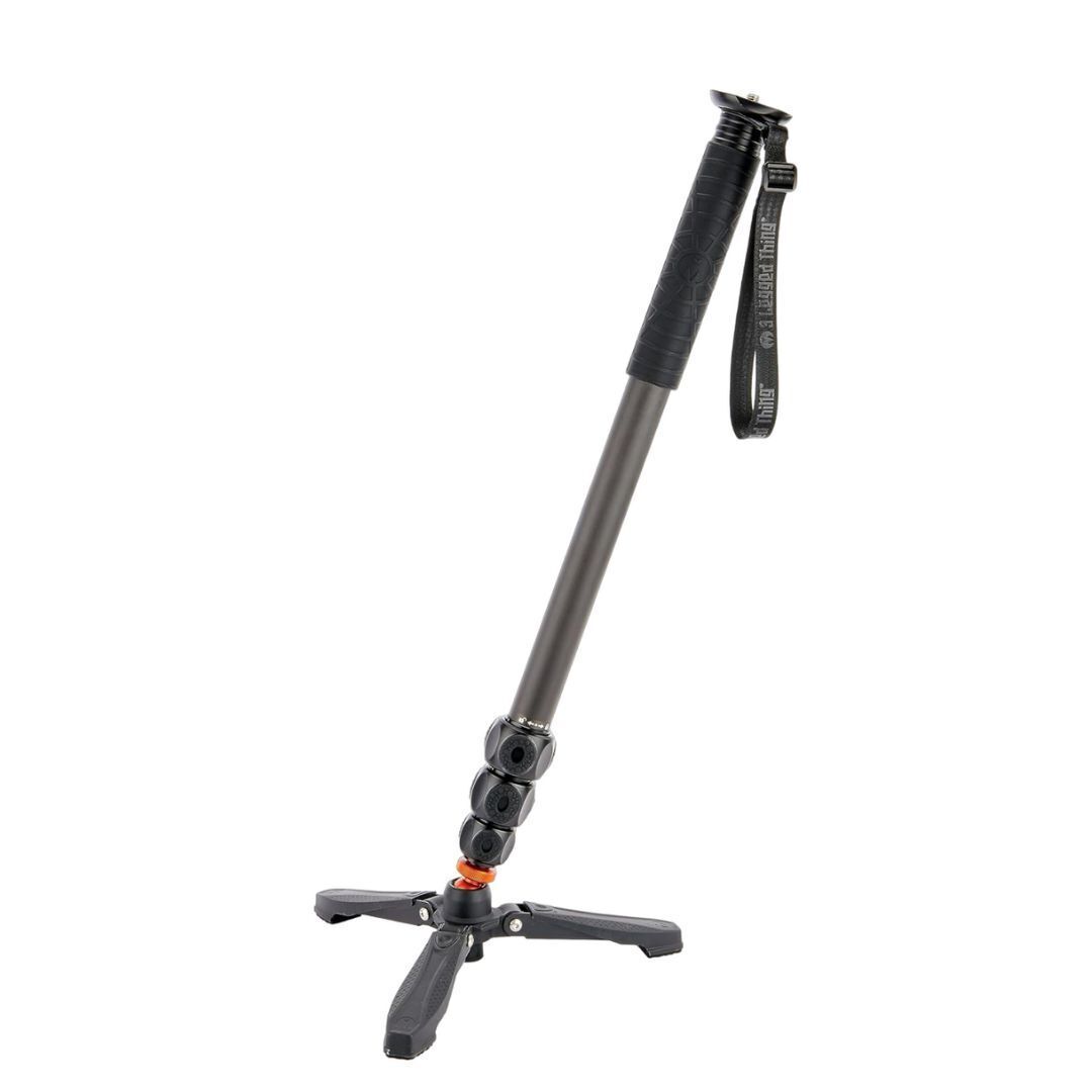 3 Legged Thing Legends Lance 4-Section Carbon Fiber Monopod with DocZ Foot Stabilizer Kit (Darkness)