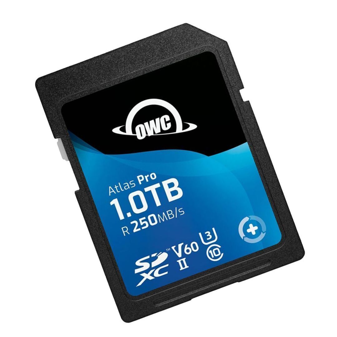 OWC 1.0 TB Atlas Pro High-Performance SDXC UHS-II V60 Memory Card for DSLR and Mirrorless Functions