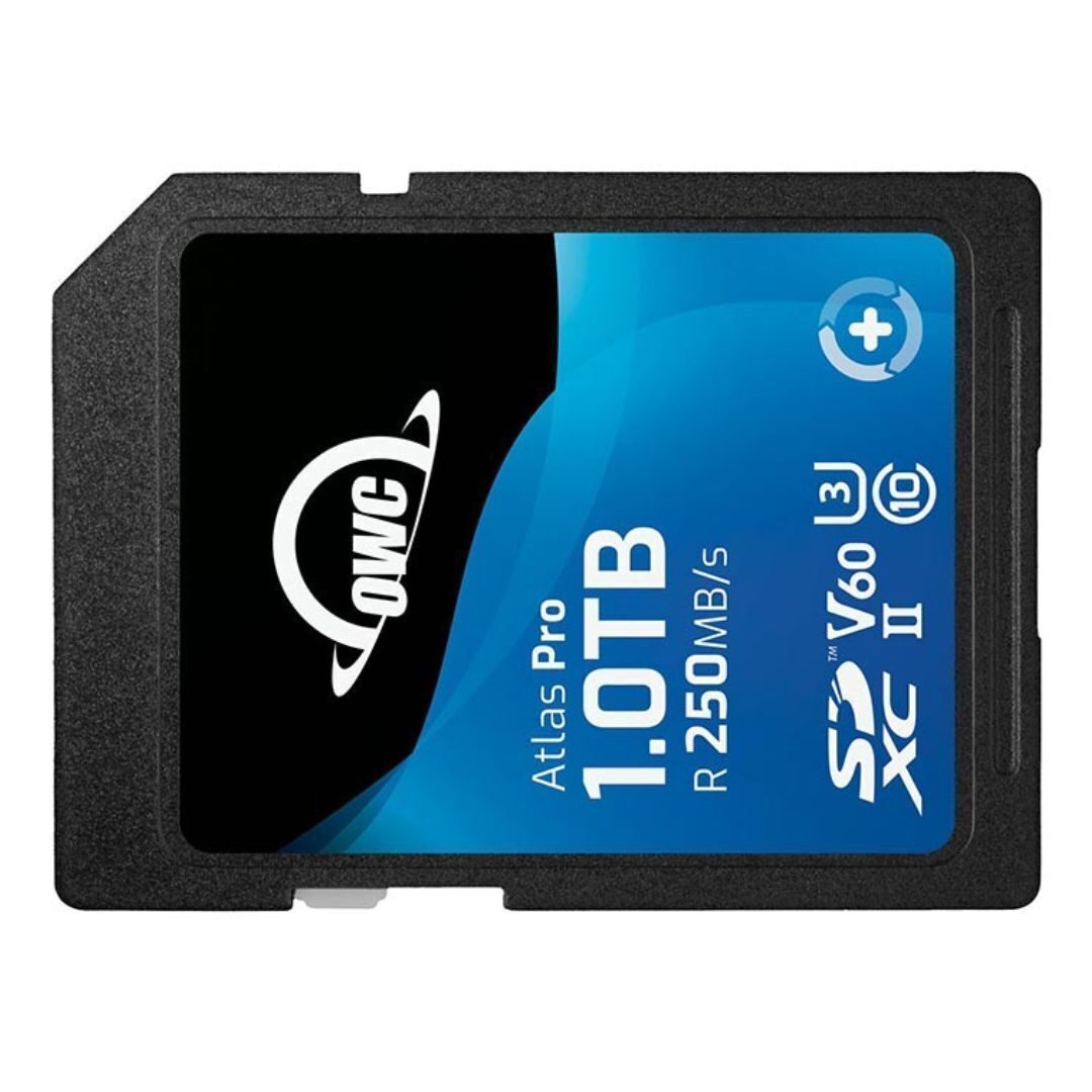 OWC 1.0 TB Atlas Pro High-Performance SDXC UHS-II V60 Memory Card for DSLR and Mirrorless Functions