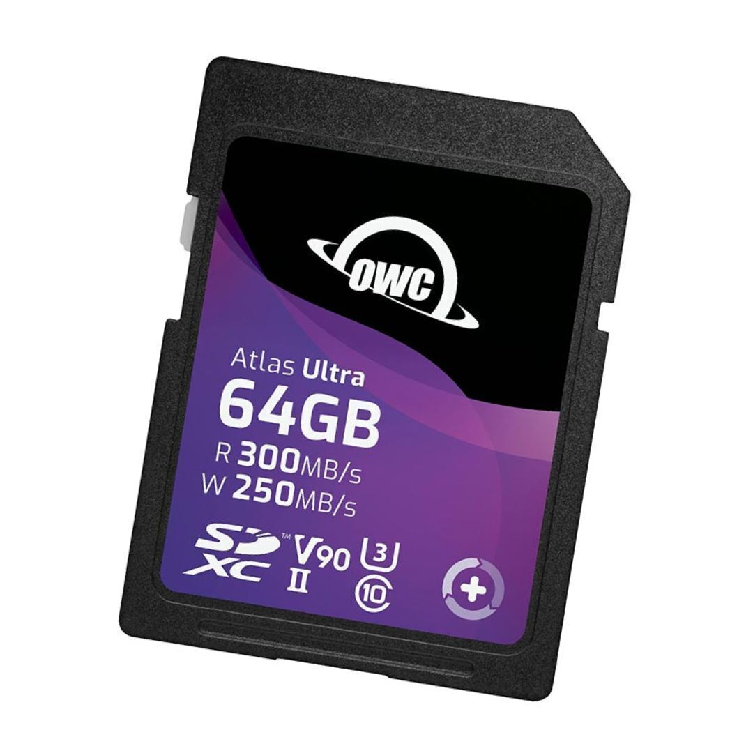 OWC 64GB Atlas Ultra SDXC V90 UHS-II Memory Card for DSLR and Mirrorless Operations