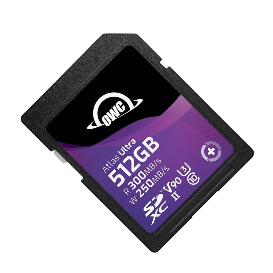 OWC 512GB Atlas Ultra SDXC V90 UHS-II Memory Card for DSLR and Mirrorless Functions