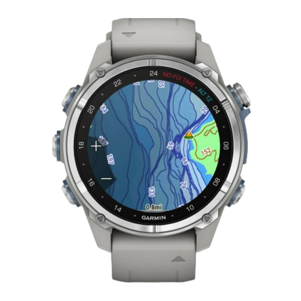 Garmin Descent Mk3 Watch Style-Dive Computer (43mm, Stainless Steel with Fog Gray Silicone Band)
